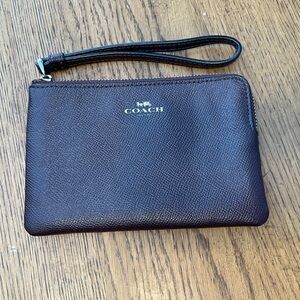 Coach Purple Leather Wristlet